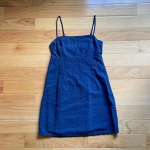 Juniors Navy Garage Mini Dress